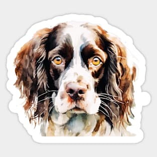 Watercolor English Springer Spaniel Face Sticker